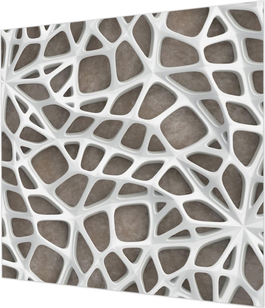 Wandtapete - Dekorative Tapete für Wohnzimmer - Tapetenfolie für Wanddekoration - 250x250 cm - Geometrisches Netzwerk