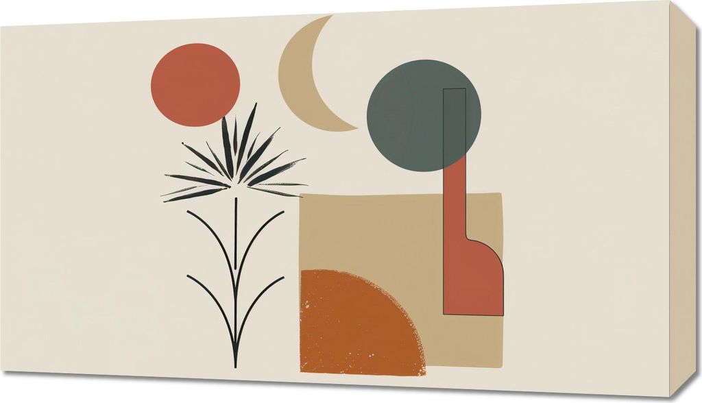 Bild 70x40cm Sonne, Mond und Leben