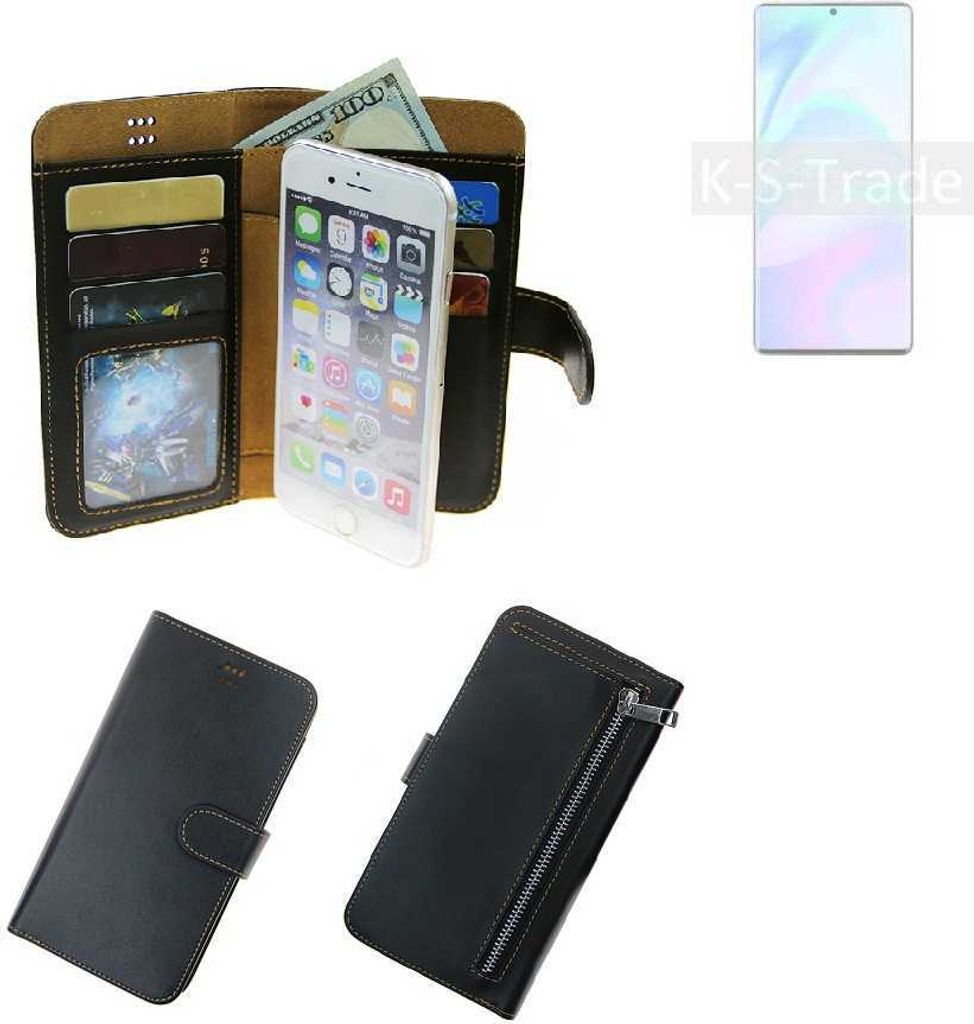 K-S-Trade Schutz Hülle kompatibel mit ZTE Axon 31 Ultra 5G Klapphülle Case Phone cover Slim Handytasche Handy Hülle schwarz aus Kunstleder (1 Stk)