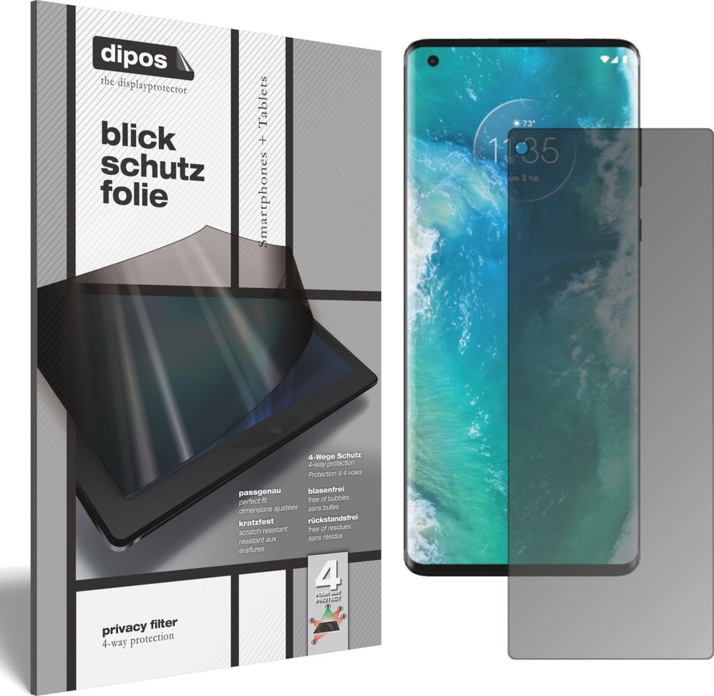 Schutzfolie für Motorola Edge Plus mit Sichtschutz Blickschutz Folie