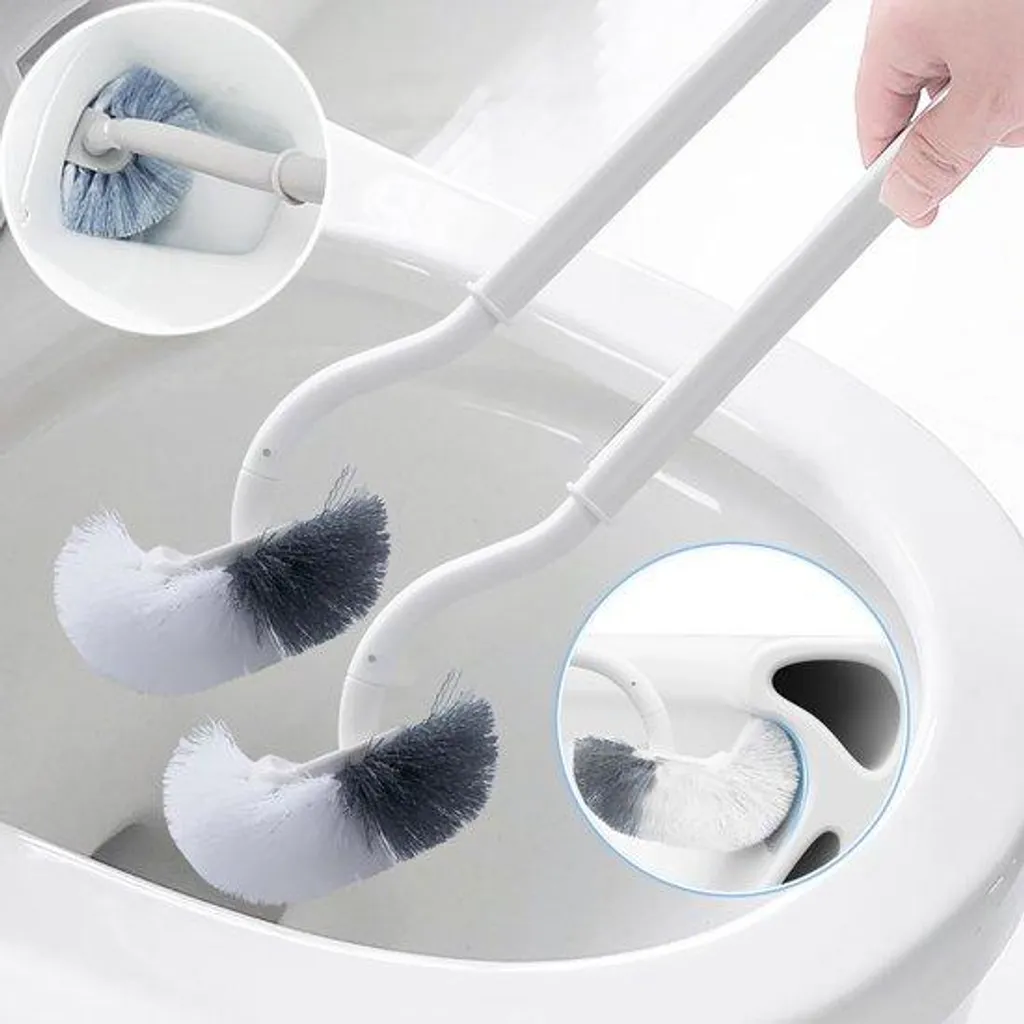 Brosse WC contre le tartre incrusté avec tête incurvée haute précision