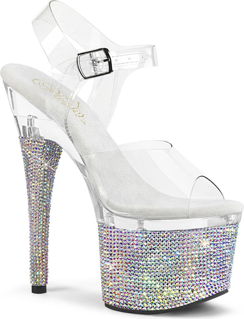 ESTEEM-708DM Damen Sandale von Pleaser, Transparent  , EU Produktbild 
