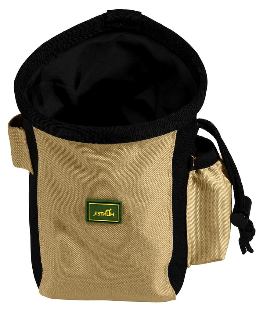 Gürteltasche für Belohnungs-Snacks, Futterbeutel, Leckerlitasche, für Training und Ausbildung, M, schwarz/beige