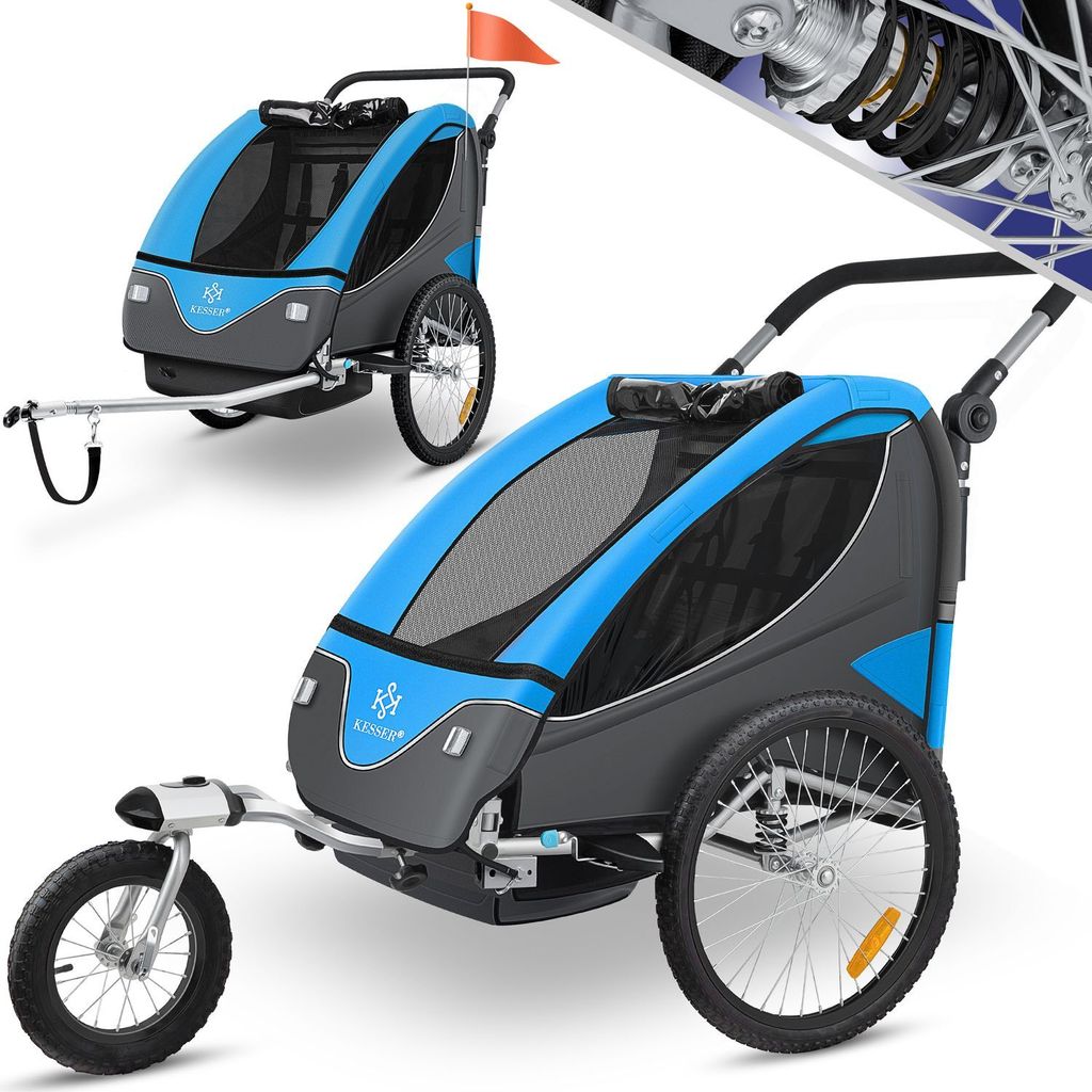 KESSER® Kinderanhänger Fahrradanhänger 360° Drehbar mit Produktbild 