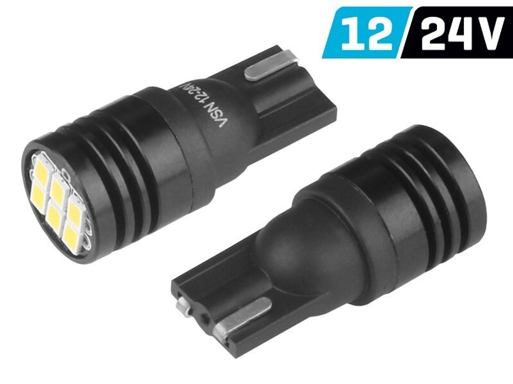 6x LED žiarovka VISION W5W (T10), ultra jasná, 12/24V, Obrázok produktu 