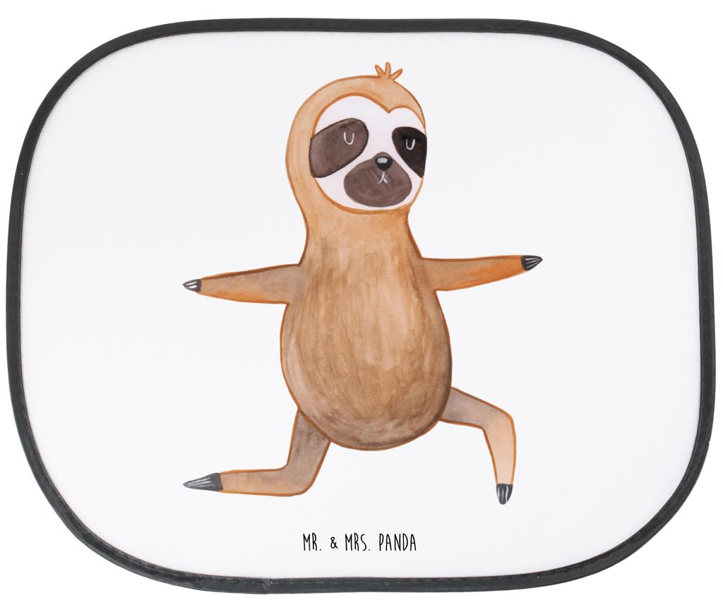 Mr. & Mrs. Panda Auto Sonnenschutz Faultier Yoga - Weiß - Geschenk, Autoscheibe, Pkw, Namaste, Yogaübungen, blendschutz, autosonnenblende, Sonnen...