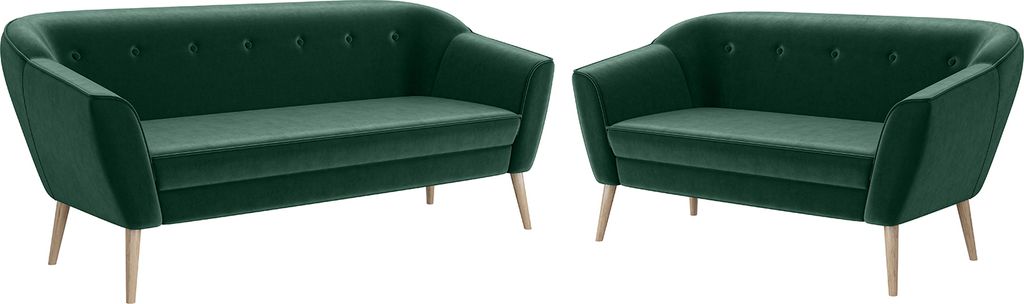 MEBLINI Mini Sofa Set 3-2 für Wohnzimmer - Mini Lounge für fünf Personen - Küchensofa - Sofa Klein - Sitzgarnitur - Polstergarnitur - Sofagarni...