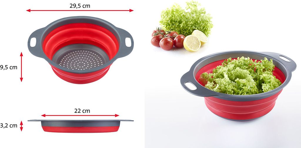 Seiher »Maxi« faltbar Ø22 cm EUROHOME