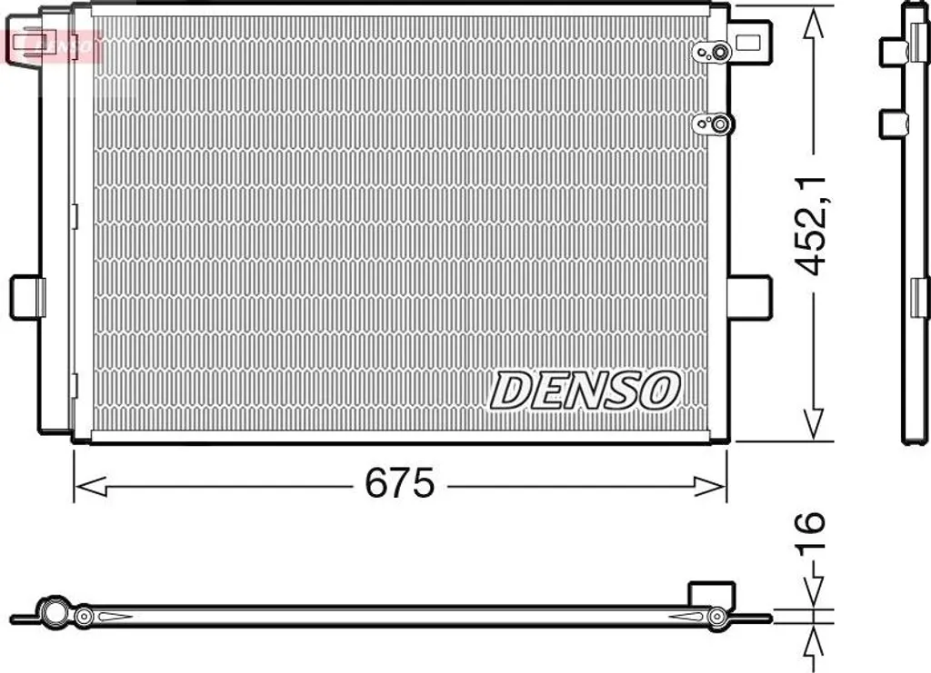 Condensateur Clim DENSO DCN32065 Haute Résistance OE 2H0820411 Alu