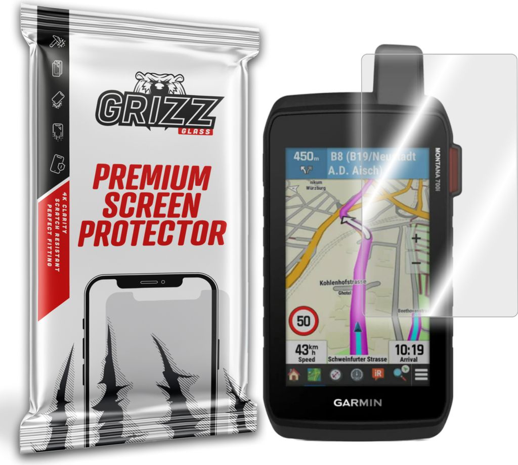 Hybrierglas GrizzGlass HybridGlass für Garmin Montana 700i