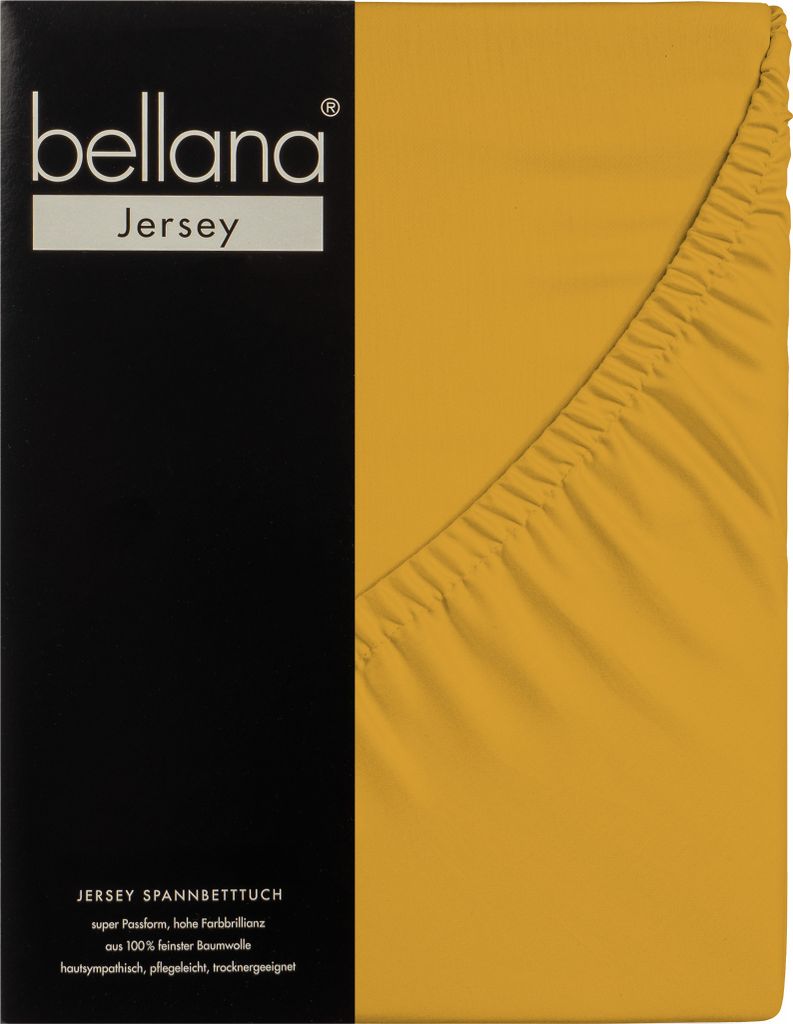 Bellana Jersey Spannbetttuch 180-200 x 200 cm gold 120g/m², 100% Baumwolle