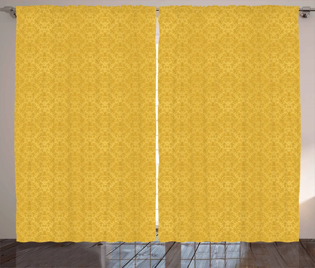 Tenda ABAKUHAUS Damasco Giallo Rustico | 280x245 Soggiorno