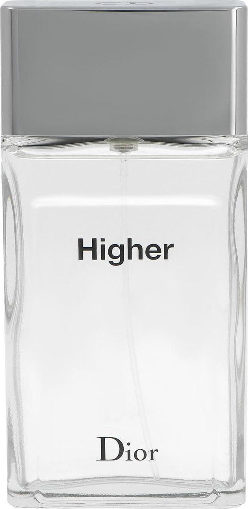 A close-up studio shot of a Christian Dior Higher eau de Toilette bottle.