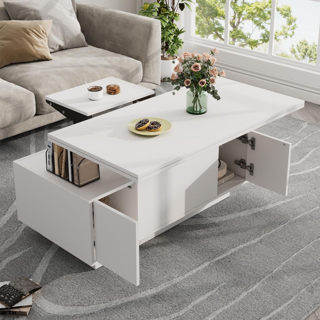 Salontafel, met dubbel opklapmechanisme, verborgen Productafbeelding 