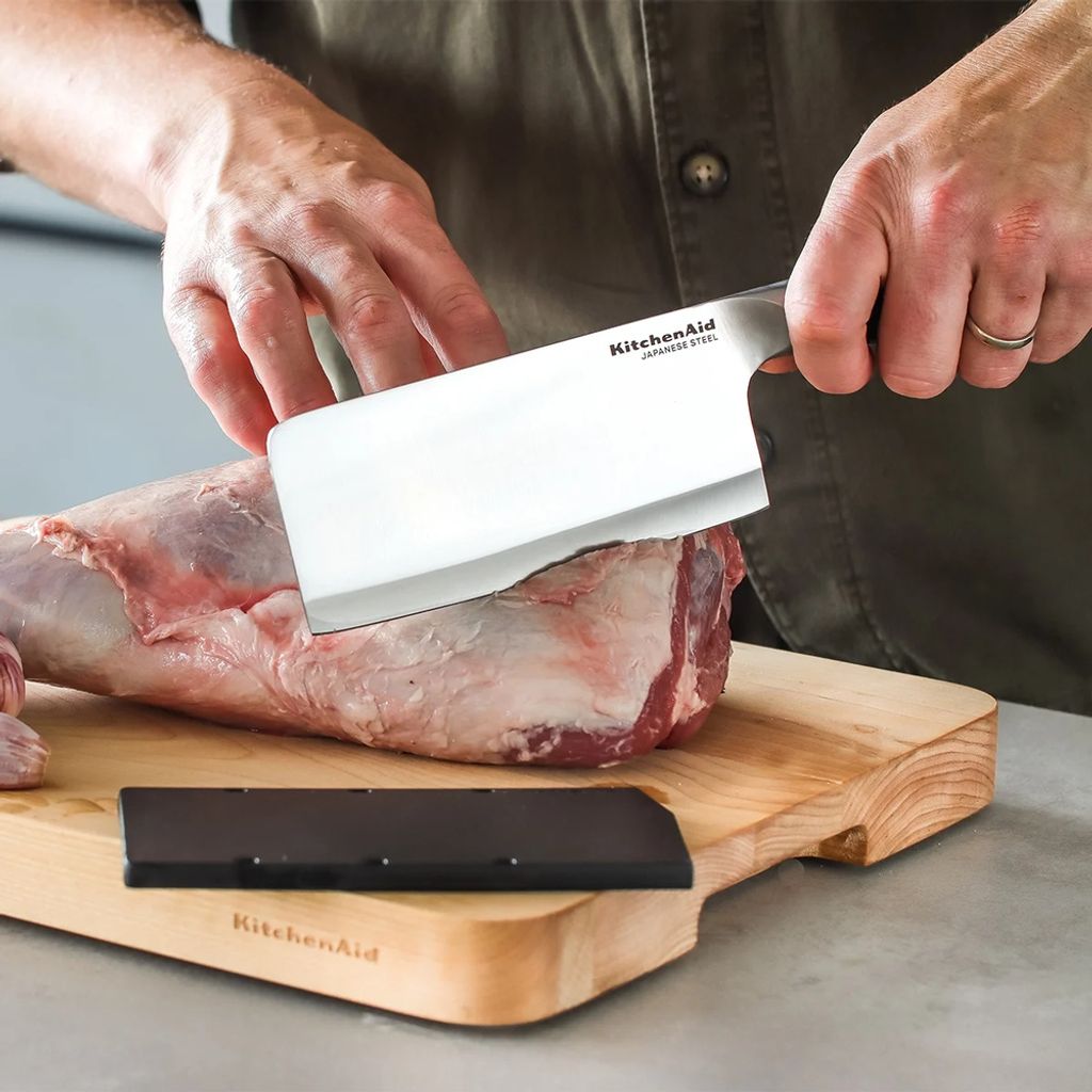 KitchenAid Gourmet Chef Coltello con coperchio lama, 20 cm in acciaio inox