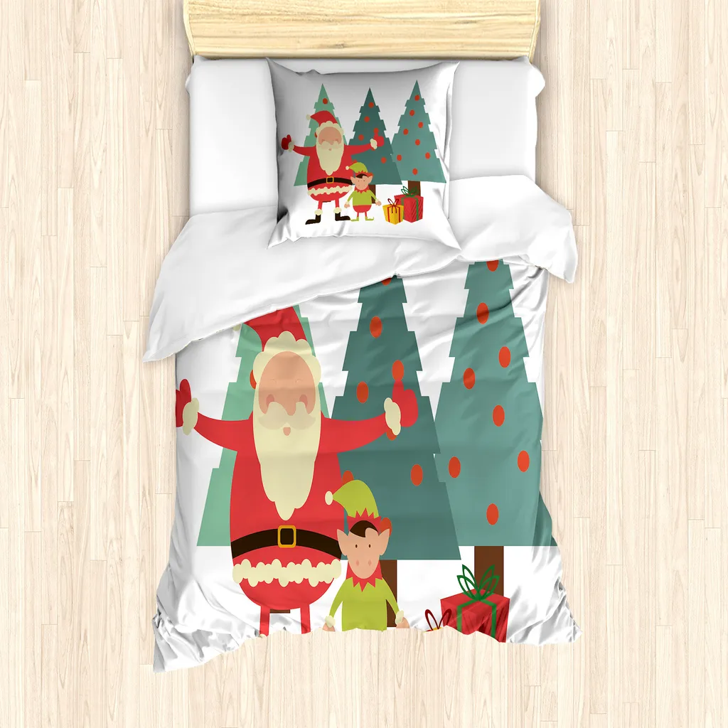 Copripiumino Singolo Natale ABAKUHAUS 135x200 | No Stiro