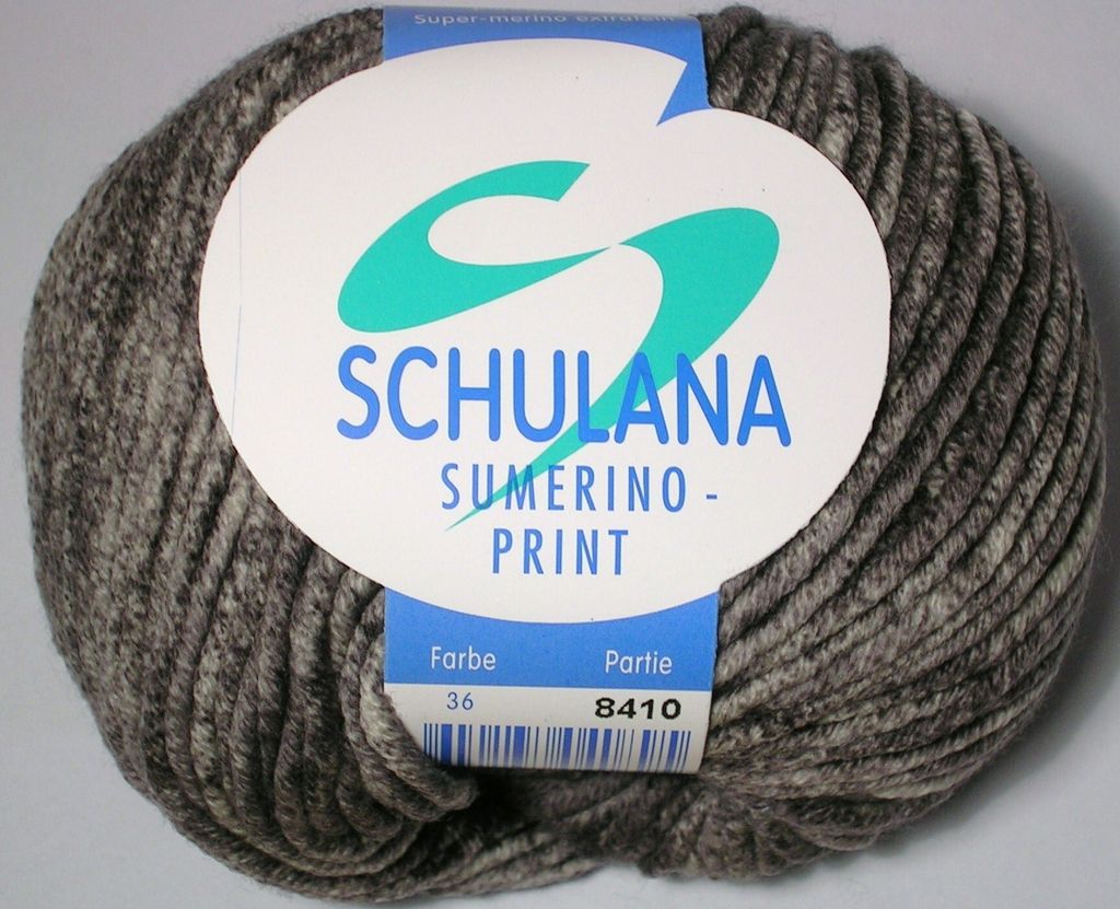 Sumerino Print von Schulana - Supermerino Printgarn in schwarz (36) - 50 g / ca. 85 m Wolle