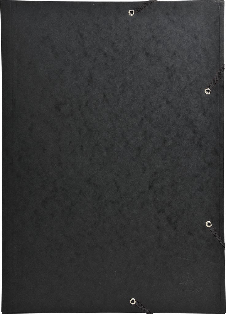 Exacompta 5x Sammelmappe + Gummizug 3 Klappen Karton 600g/qm A3 Schwarz 59502E