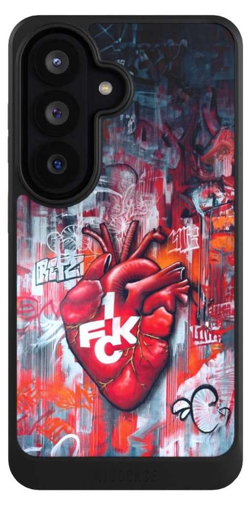 NIVOCASE Hülle für Samsung Galaxy S26 Handyhülle NIVOcore Case Schwarz 1. FC Kaiserslautern 1. FCK Herz