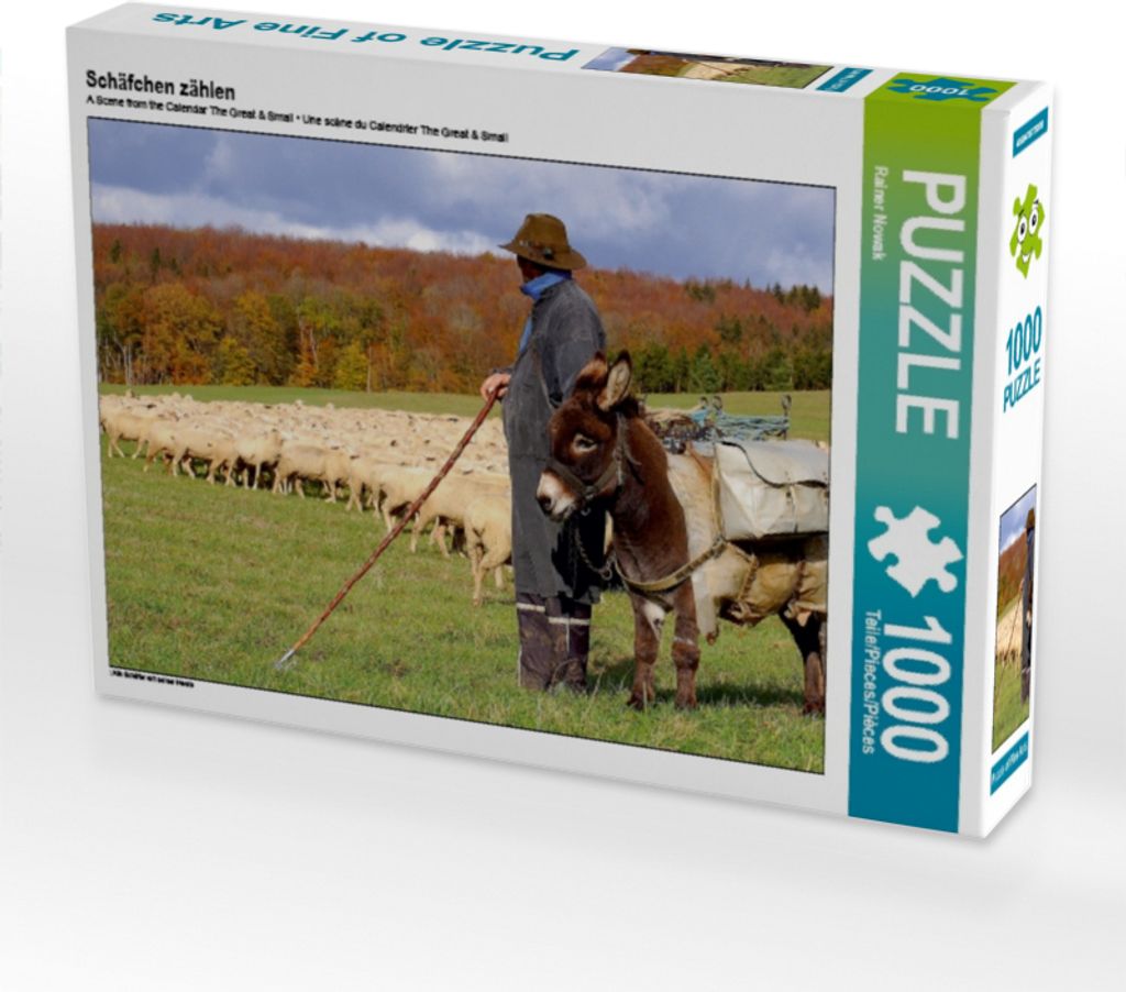 CALVENDO Puzzle Schäfchen zählen | 1000 Teile Lege-Größe 64x48cm Foto-Puzzle für glückliche Stunden