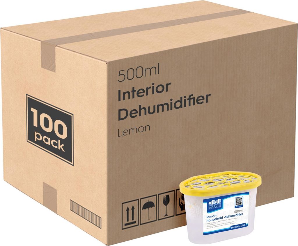 Harbor Housewares Luftentfeuchter für den Innenbereich – 500 ml – Zitrone – 100 Stück