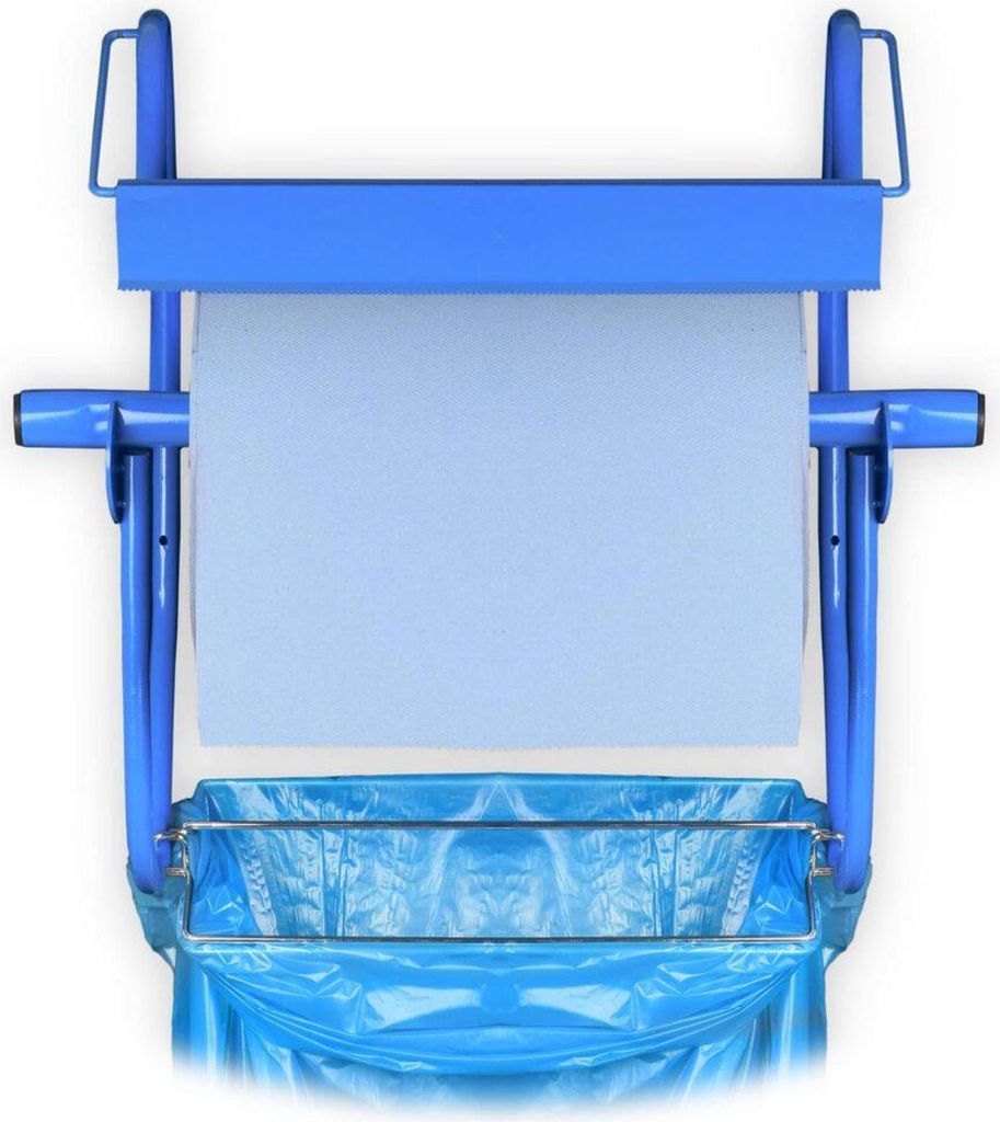 SemyTop Wandhalter mit Müllsackhalterung für Putztuchrollen bis 40 cm Breite
