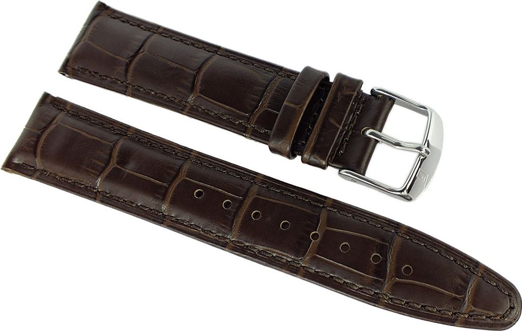 Festina Chronograph Uhrenarmband 21mm Krokooptik Leder braun | F16893