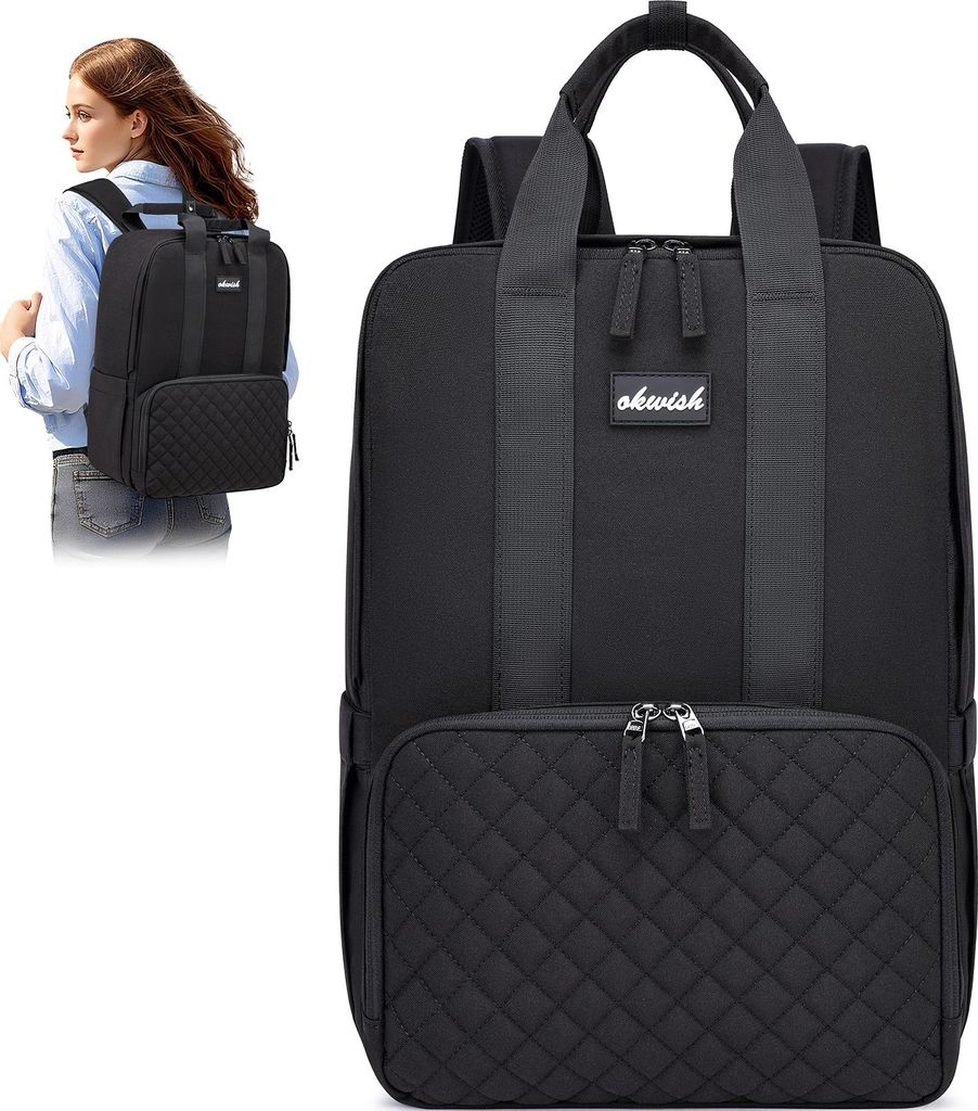 MODFU Rucksack Damen & Herren - Daypack mit 15.6 Zoll Laptopfach - Rucksäcke für City Schule Business - Schulrucksack Mädchen Teenager - Wassera...