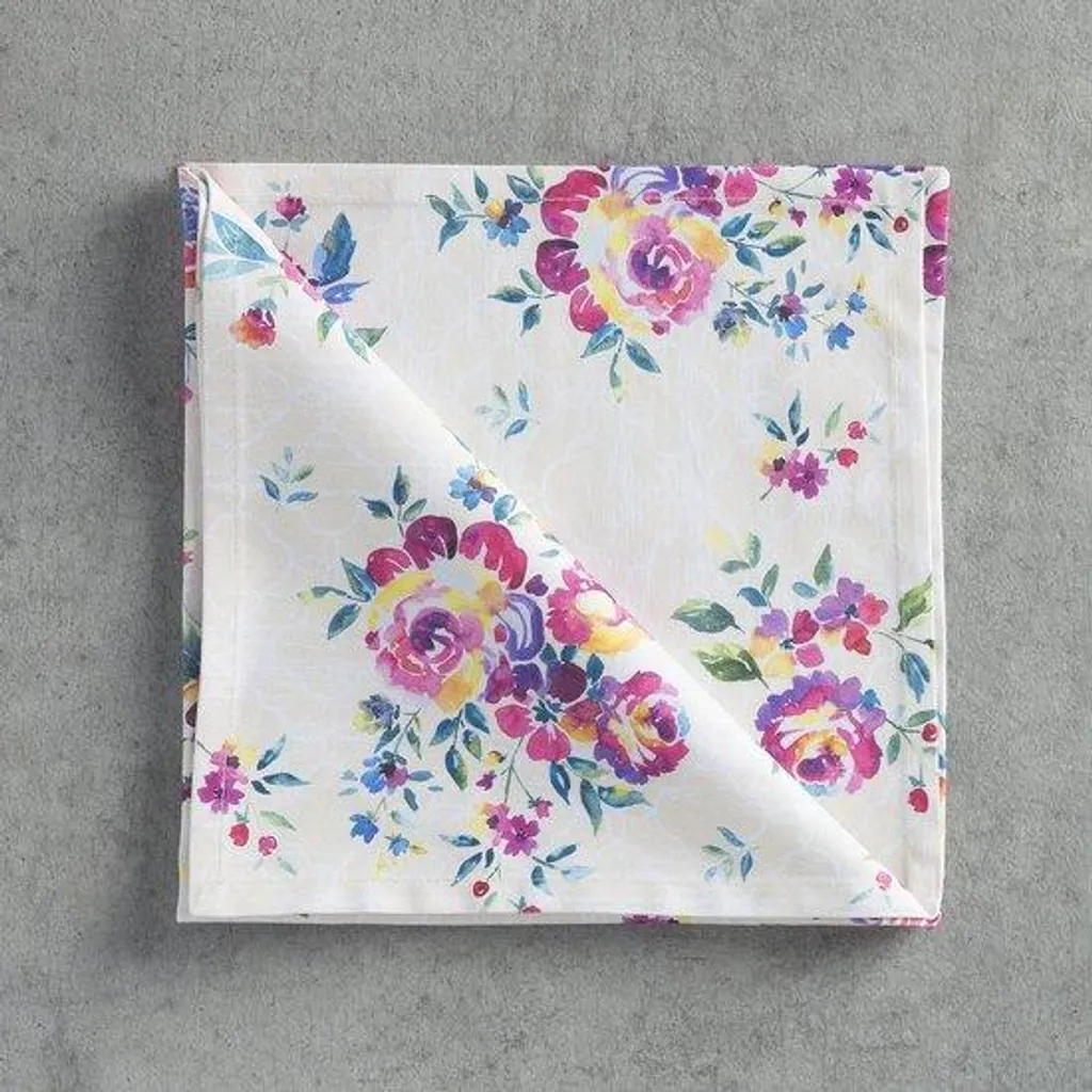 Serviettes de table roses en pur coton 45x45 cm pour décoration de table
