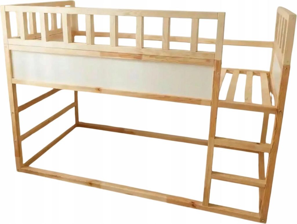 Rausfallschutz Set 3-teilig für IKEA KURA 200+165+90 cm – LINO TRE 30 cm Hochbett Schutzgitter Holz