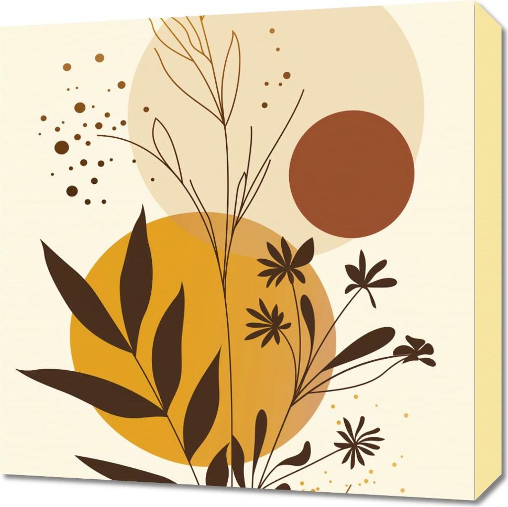 Bild 50x50cm Gold Jahreszeiten