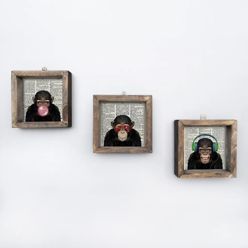 Tableau Wallity Multicolore en MDF Robuste 15x15 cm Haute Qualité - 2