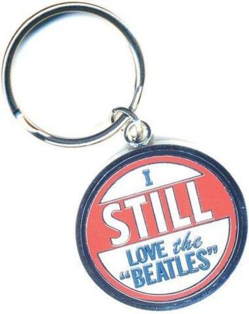 The Beatles - "I Still Love The Beatles" Emaille Schlüsselanhänger RO7522 (Einheitsgröße) (Weiß/Blau/Rot)