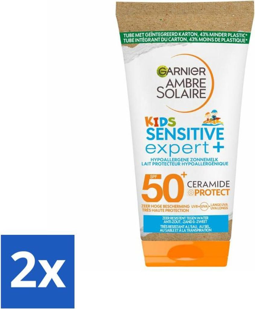 Garnier - Ambre Solaire - Sonnenschutzmittel - Kinder - LSF 50+ - Reisegröße - 50 ml - Vorteilspack - 2 Stücke