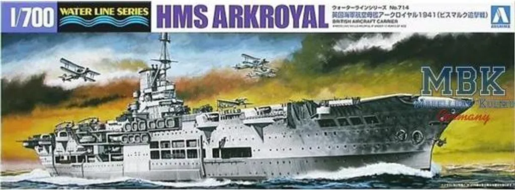 Aoshima AO01018 HMS Ark Royal Maquette Porte-avions 1/700 Premium