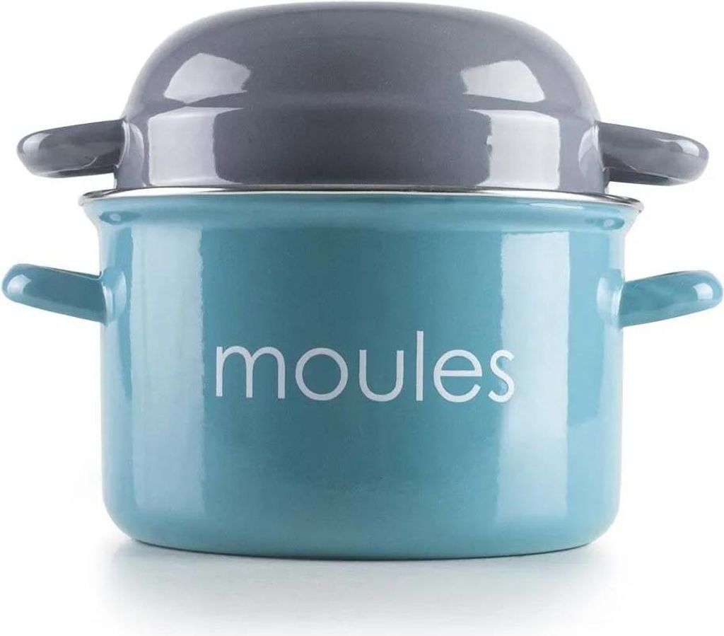 Emailtopf zum Kochen von Muscheln