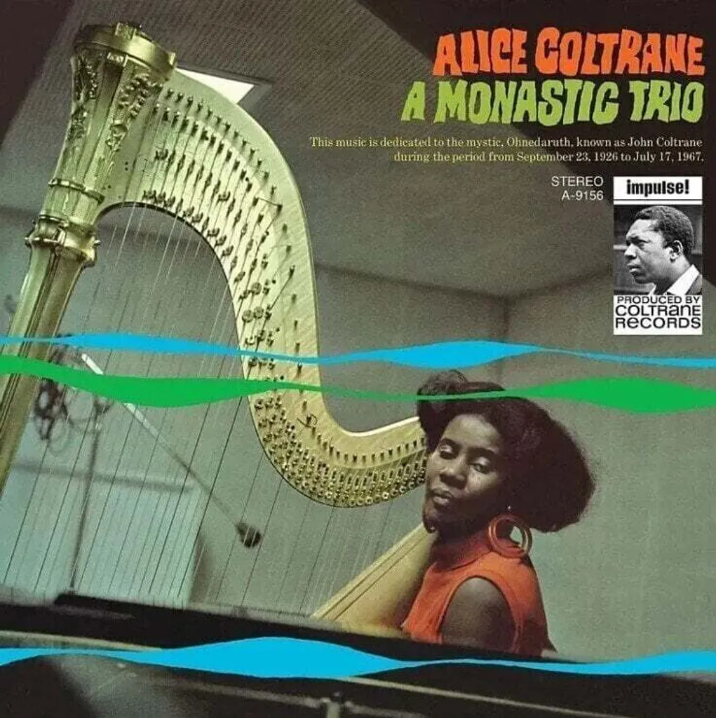 Alice Coltrane A Monastic Trio LP Jazz avec Harpe et Piano de Collection