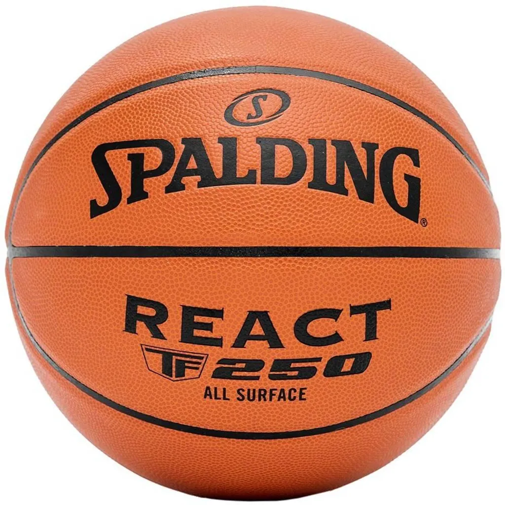 Ballon Basket Spalding React TF 250 Grip Composite Durable Taille 5