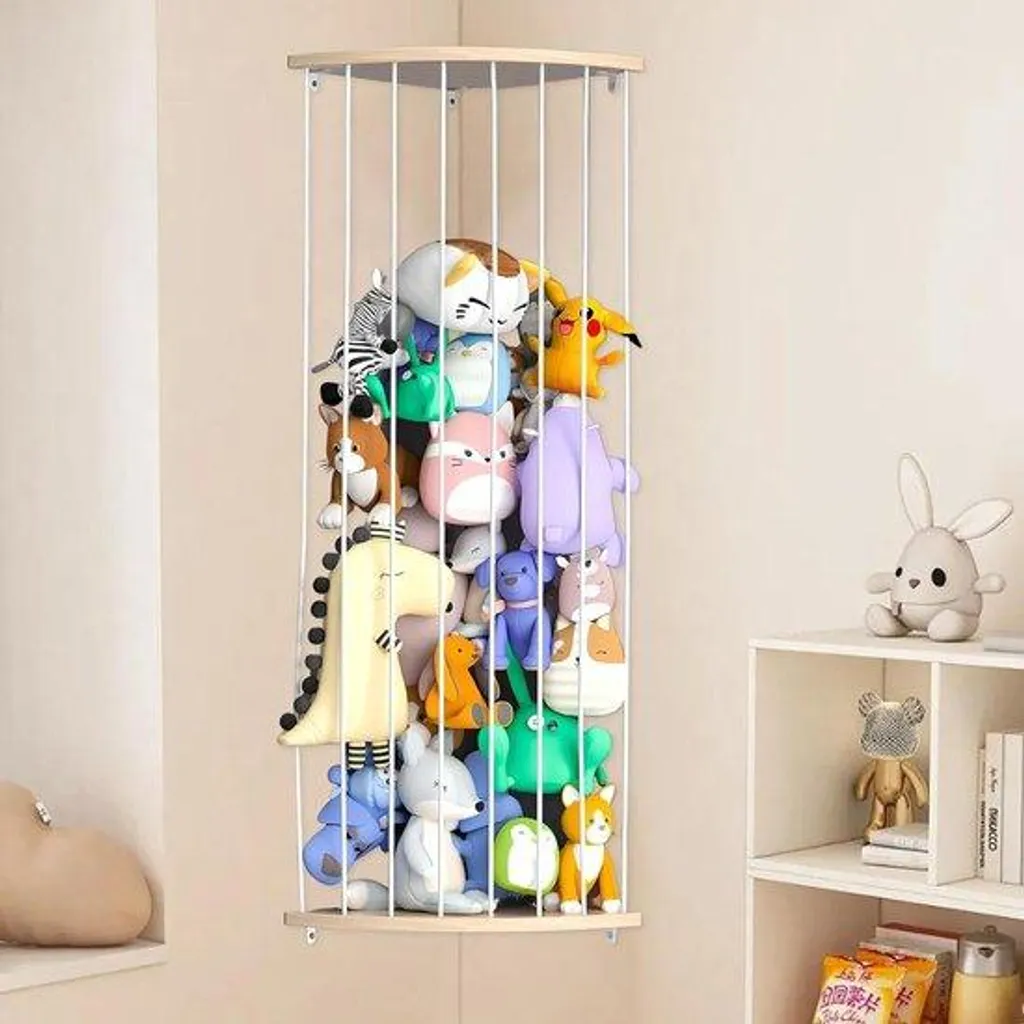 Hamac à peluches mural : support de rangement d'angle pour jouets