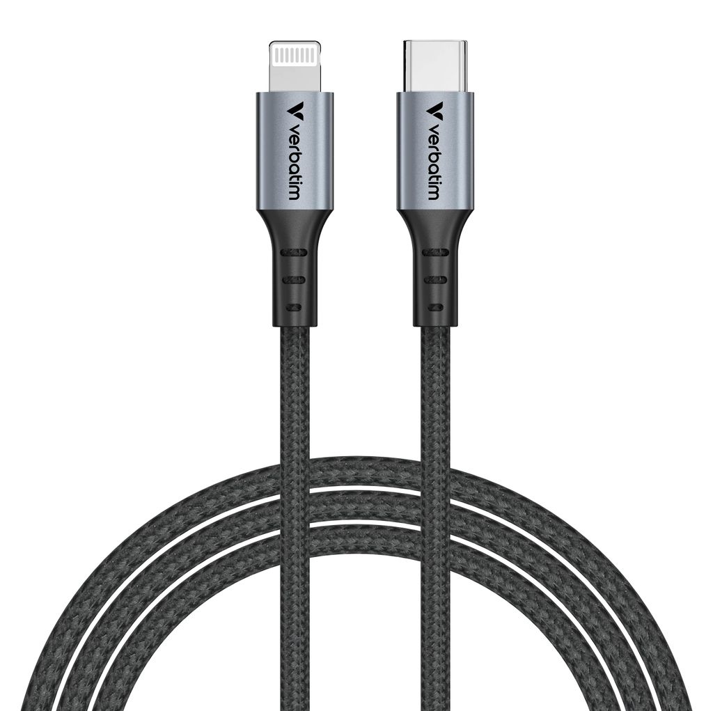 Verbatim 31844, 1,2 m, Lightning, USB C, Samec, Samec, Obrázok produktu 