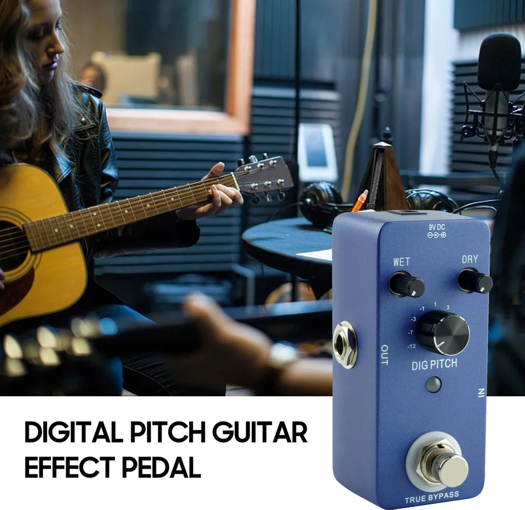 M-VAVE DIG PITCH Pédale de Pitch Shift Guitare Mini avec True Bypass