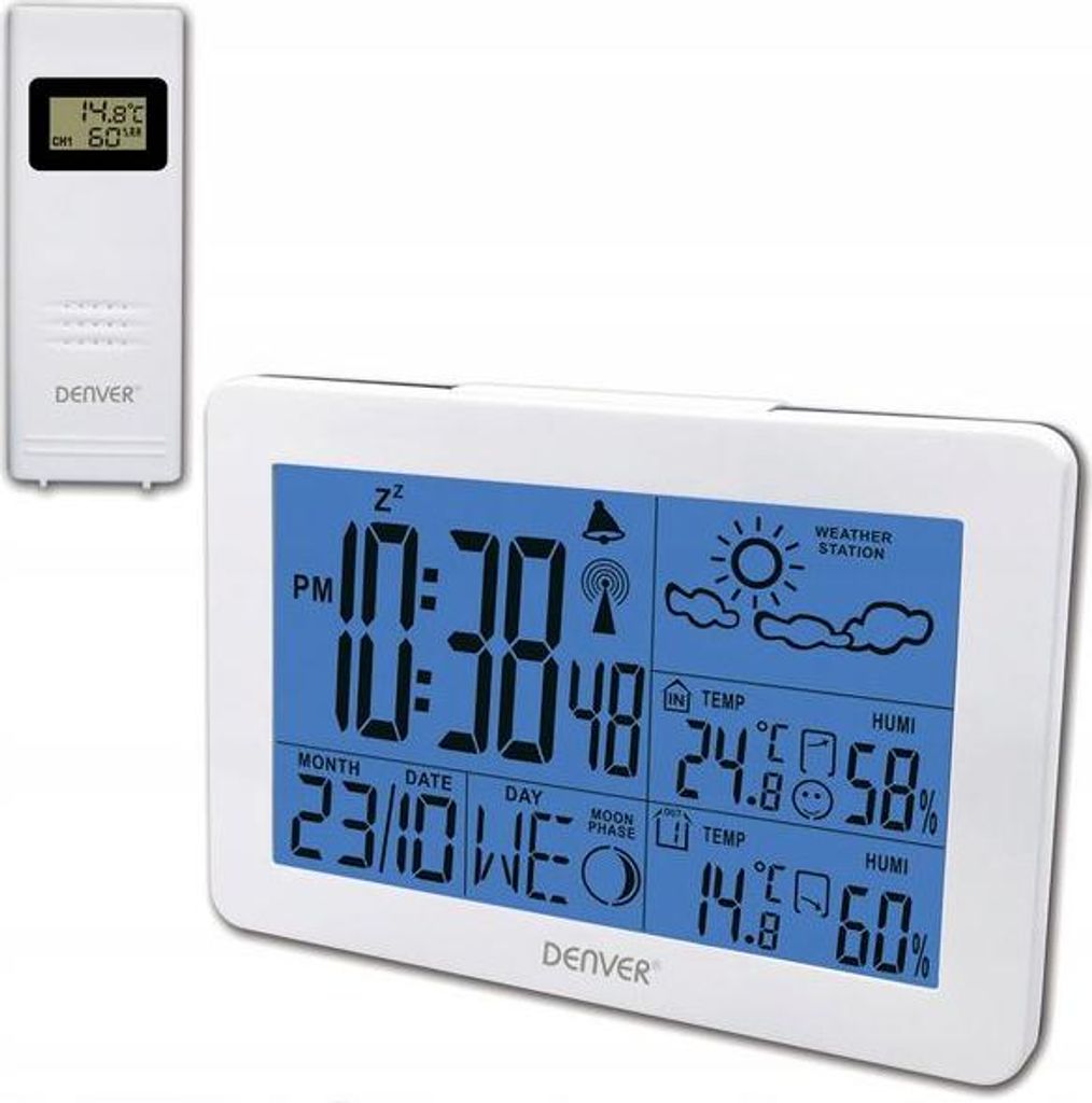 Denver WS-530WHITE, Biały, Wilgotnościomierz wewnętrzny, Zdjęcie produktu 