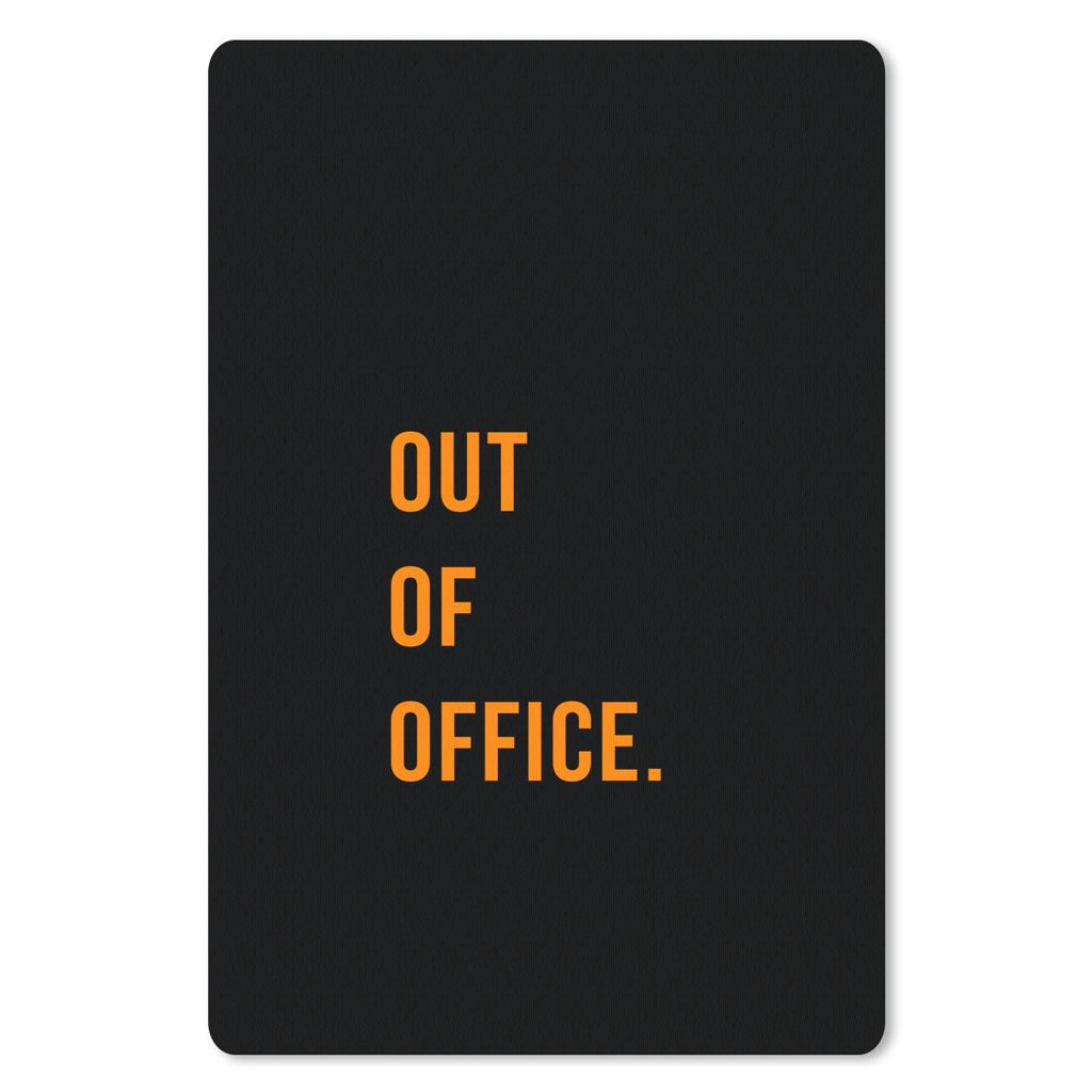 MuchoWow Mauspad Mousepad Zitate - Außerhalb des Büros - Orange - Schwarz 40x60 cm - Mousepads - Maus Mat - Pad - Mausunterlage - Schreibtisch ...