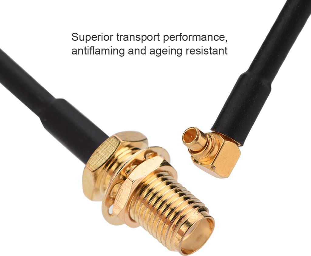 SMA Buchse auf MMCX Stecker rechtwinklig RF Pigtail Koaxial Produktbild 