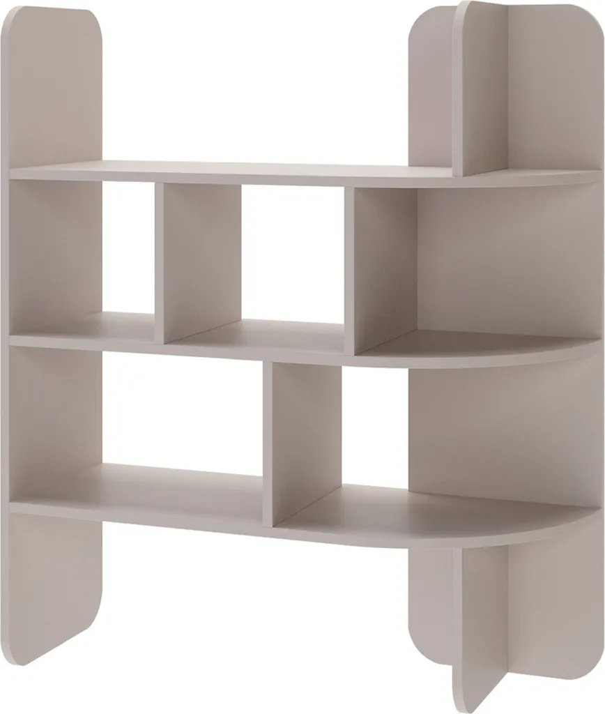 Étagère Ouverte Selsey Contle Beige : Finition Anti-Angles Vifs 120cm