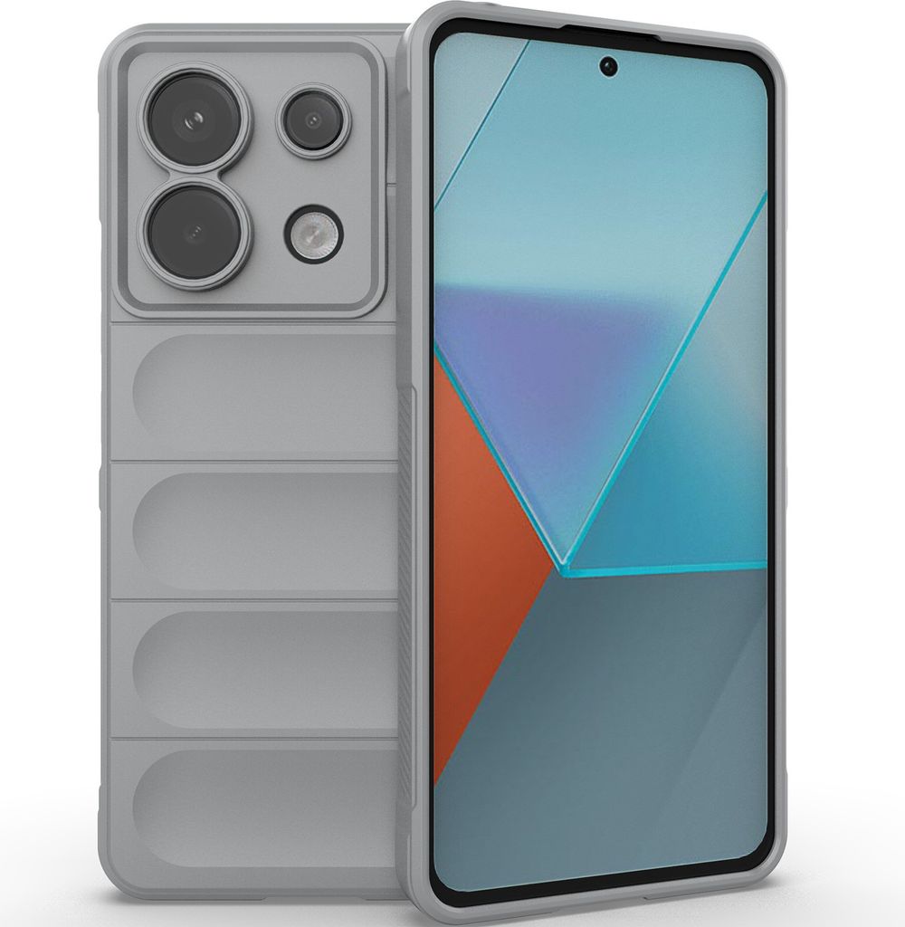 Handyhülle für Xiaomi Redmi Note 13 Pro Weich TPU Silikon Stossfest Anti-rutsch Hülle Grau
