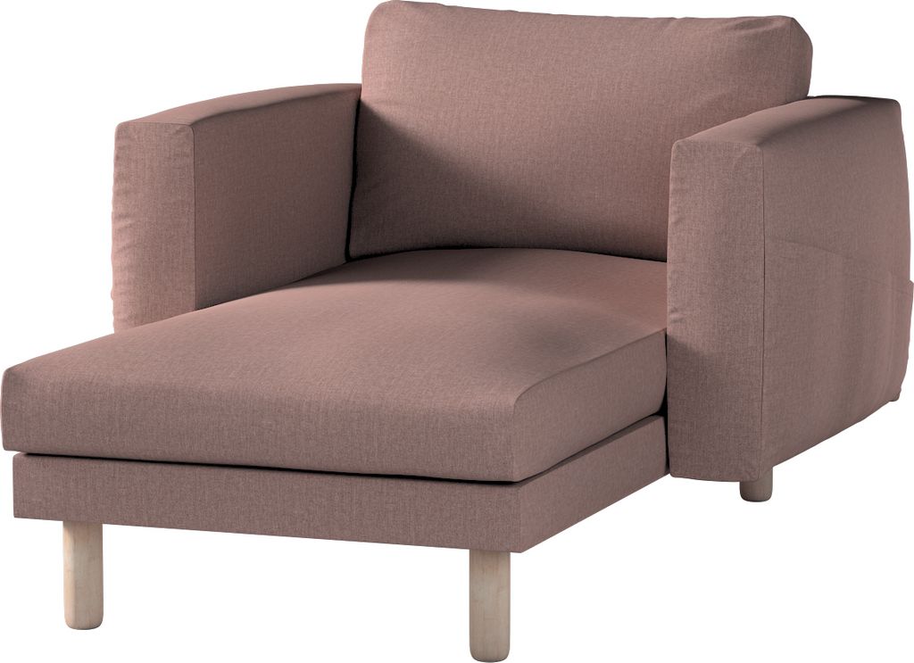 Dekoria Bezug für Norsborg Recamiere mit Armlehnen, altrosa, Norsborg Bezug für Recamiere mit Armlehnen