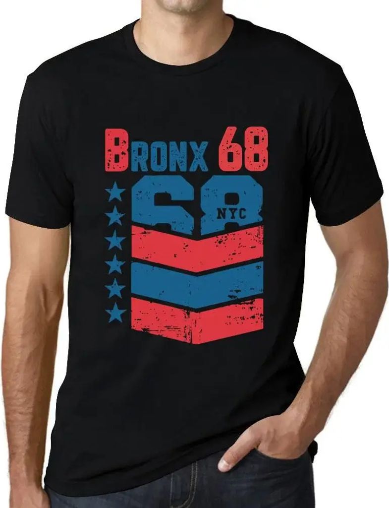 Herren Grafik T-Shirt Bronx 68 Geschenk 68. Geburtstag Jahrestag 68 Jahre Jubiläum 68 Jährige Mann Jahrgang 1956 Kurzarm Lustige Druck