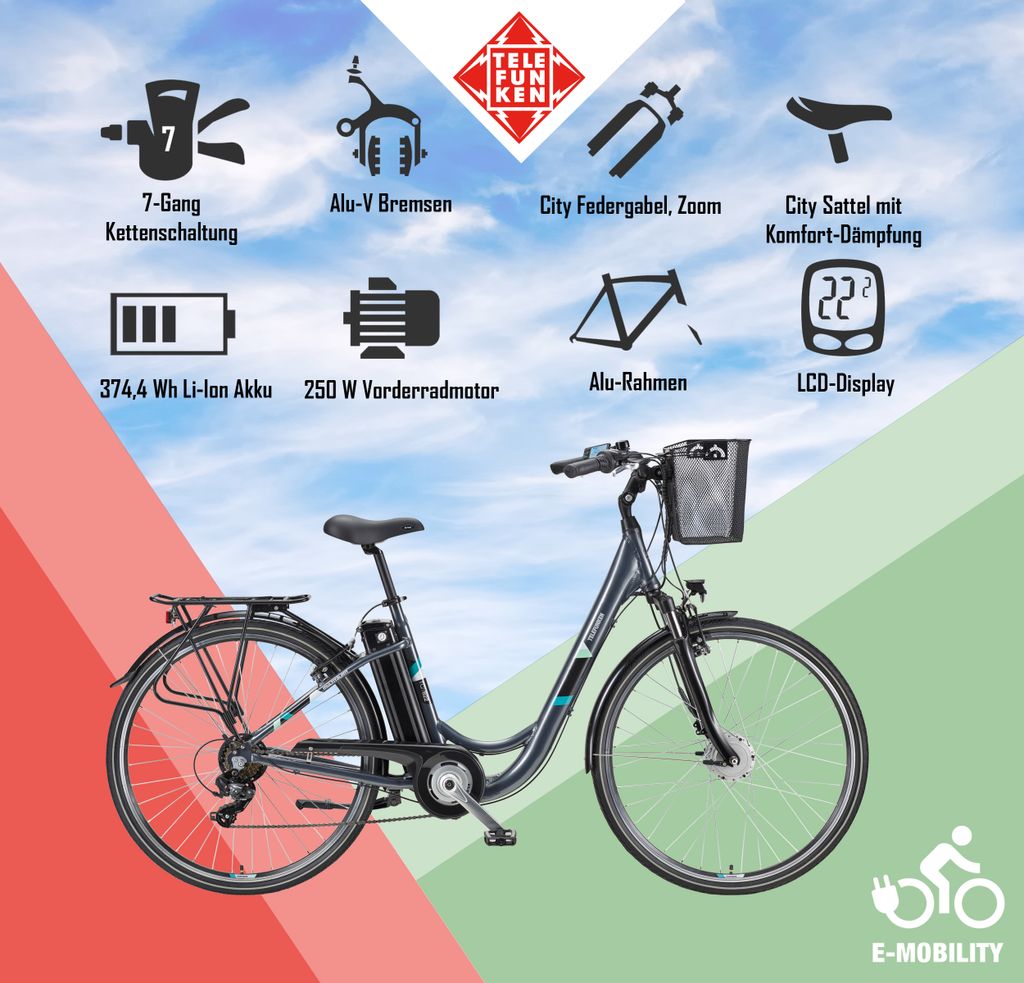 Telefunken City E-Bike für Damen und Herren | Produktbild 5