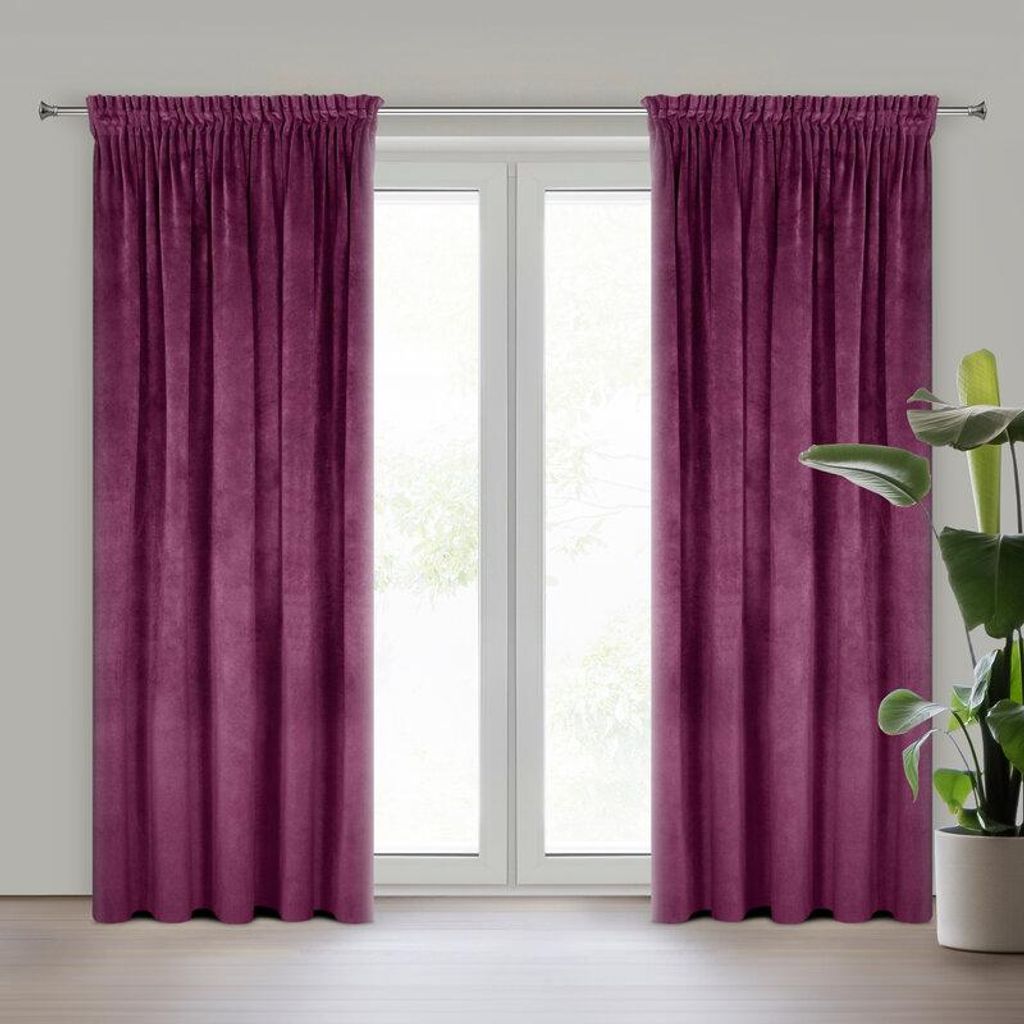 Eurofirany VILLA Vorhang 140x270 Kräuselband Violett